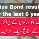 Prize bond check last 6 years