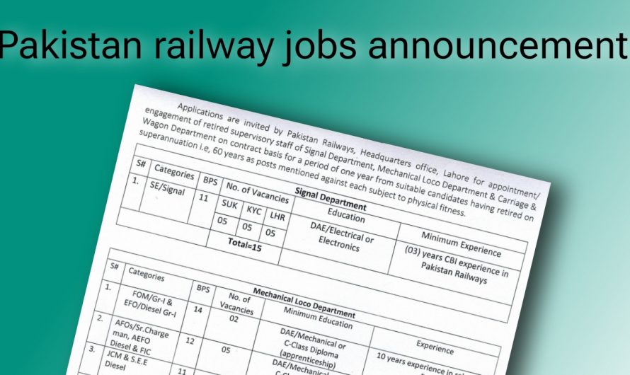 Pakistan Railway Jobs